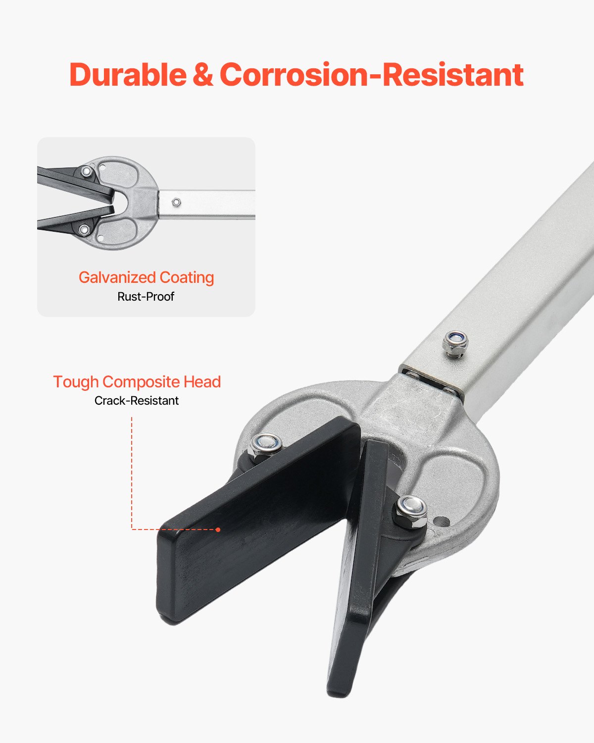 VEVOR Protector de Espejo de Popa Ajustable(584,2-889 mm) con Cabezal Compuesto, Resistente a la Corrosión para Motores Fueraborda de Menos 100 HP, para Motores Fueraborda de Embarcaciones de Remolque