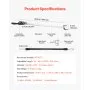 VEVOR Protector de Espejo de Popa Ajustable(609,6-914,4 mm), Resistente a la Corrosión para Motores Fueraborda de Menos de 100 HP, para Motores Fueraborda de Barco de Remolque, 1062 x 105 x 95 mm