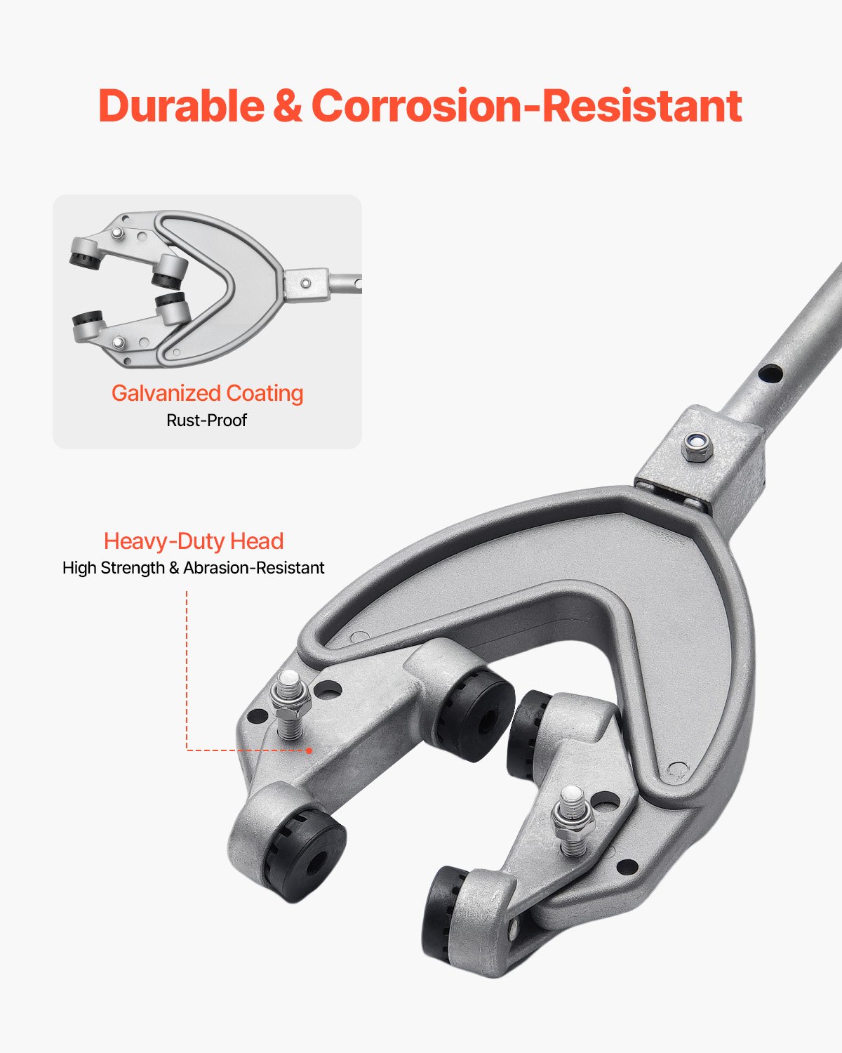 VEVOR Adjustable Transom Saver (685-1580 mm) with Robust Head, Corrosion-Resistant Transom Protector for Outboard Motors under 150 HP, for Trailer Boat Outboard Motors