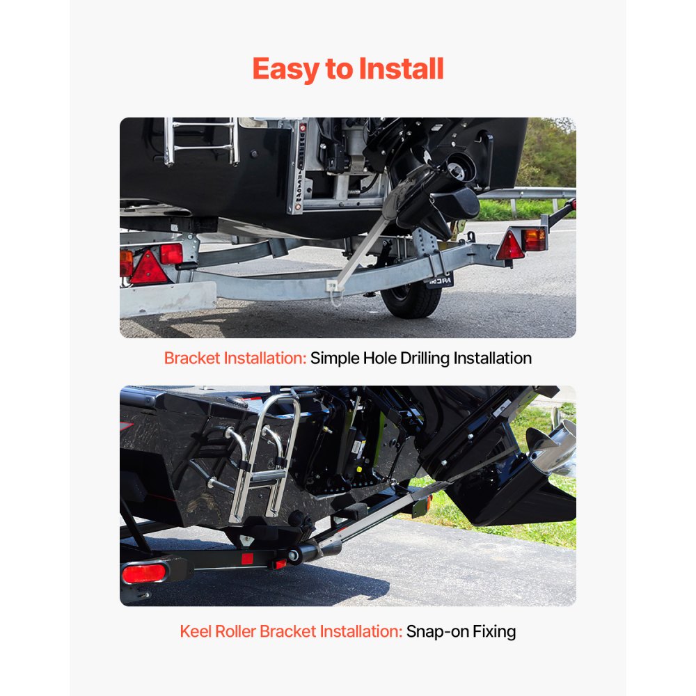 VEVOR Protector de Espejo de Popa Ajustable(812,8-1117,6 mm) con Cabezal Robusto, Resistente a la Corrosión para Motores Fueraborda Menos 100 CV, para Barco con Remolque Scooter, 1240 x 148 x 95 mm