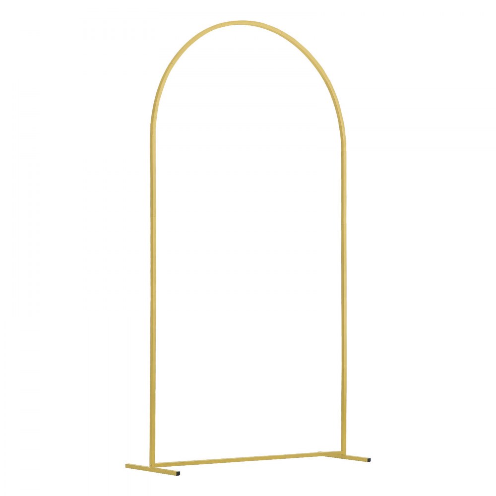 VEVOR 2 PCS Soporte de Fondo para Arco de Boda de 2200/1805 mm, Soporte con Conexión de Caja y Diseño de Barra Transversal de Chasis, Soporte Dorado para Cumpleaños, Celebraciones, Vacaciones