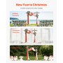 VEVOR Kit de Arcos de Flores Artificiales Naranja para Bodas, con Cortinas, 2 Piezas de Arreglos Florales, 2 Piezas de Cortinas Transparentes, para Ramos de Ceremonia, Decoración de Fondo de Recepción