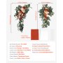 VEVOR Kit de Arcos de Flores Artificiales Naranja para Bodas, con Cortinas, 2 Piezas de Arreglos Florales, 2 Piezas de Cortinas Transparentes, para Ramos de Ceremonia, Decoración de Fondo de Recepción