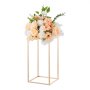 VEVOR Soporte Floral Dorado Francés para Bodas, Forma de Columna, con Laminado Acrílico, Estante Rectangular para Exhibición de Flores en Bodas, Fiestas, Cumpleaños y Hogar, Carga 15 kg, 10 Unidades