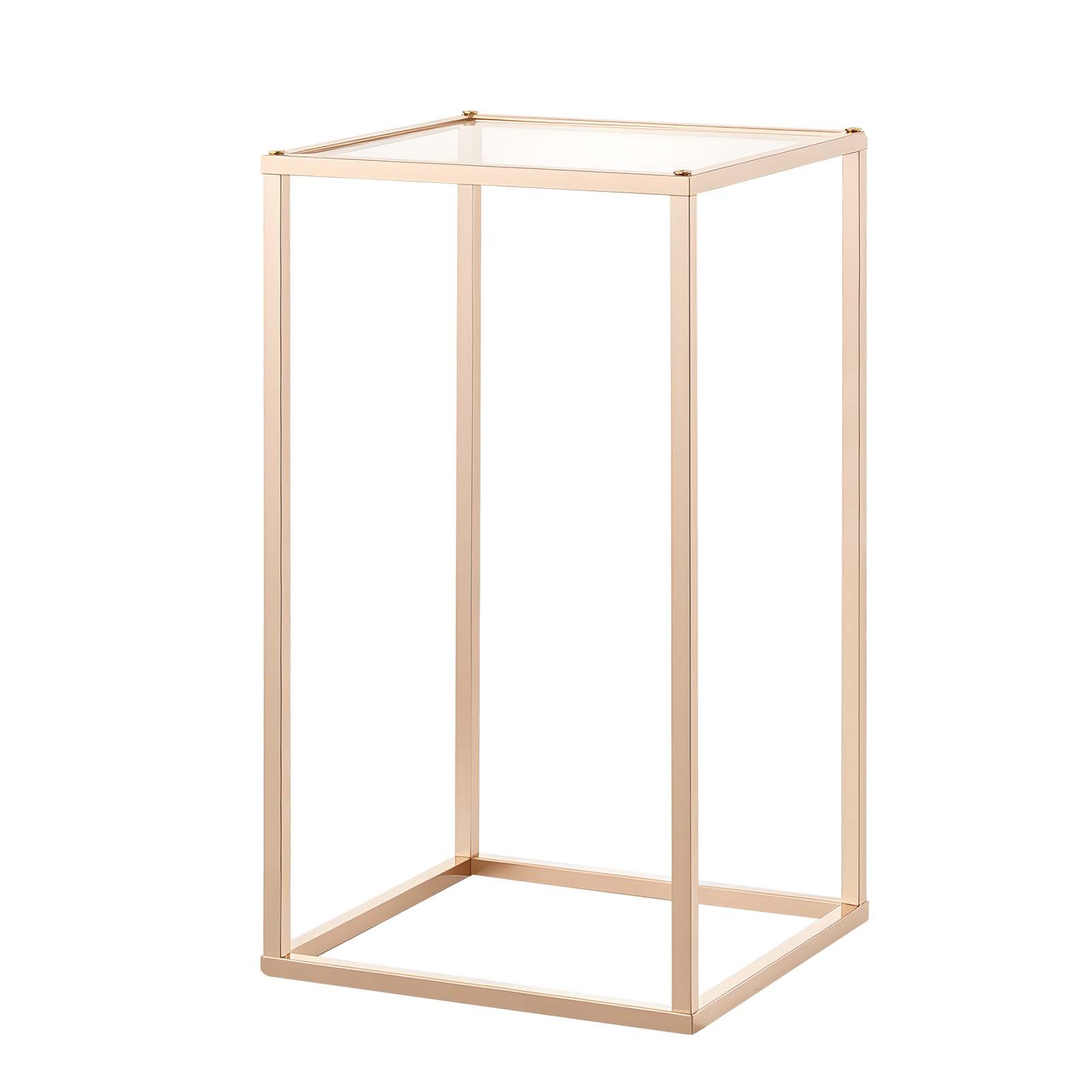 VEVOR Soporte Floral Dorado Francés para Bodas, Forma de Columna, con Laminado Acrílico, Estante Rectangular para Exhibición de Flores en Bodas, Fiestas, Cumpleaños y Hogar, Carga 15 kg, 10 Unidades