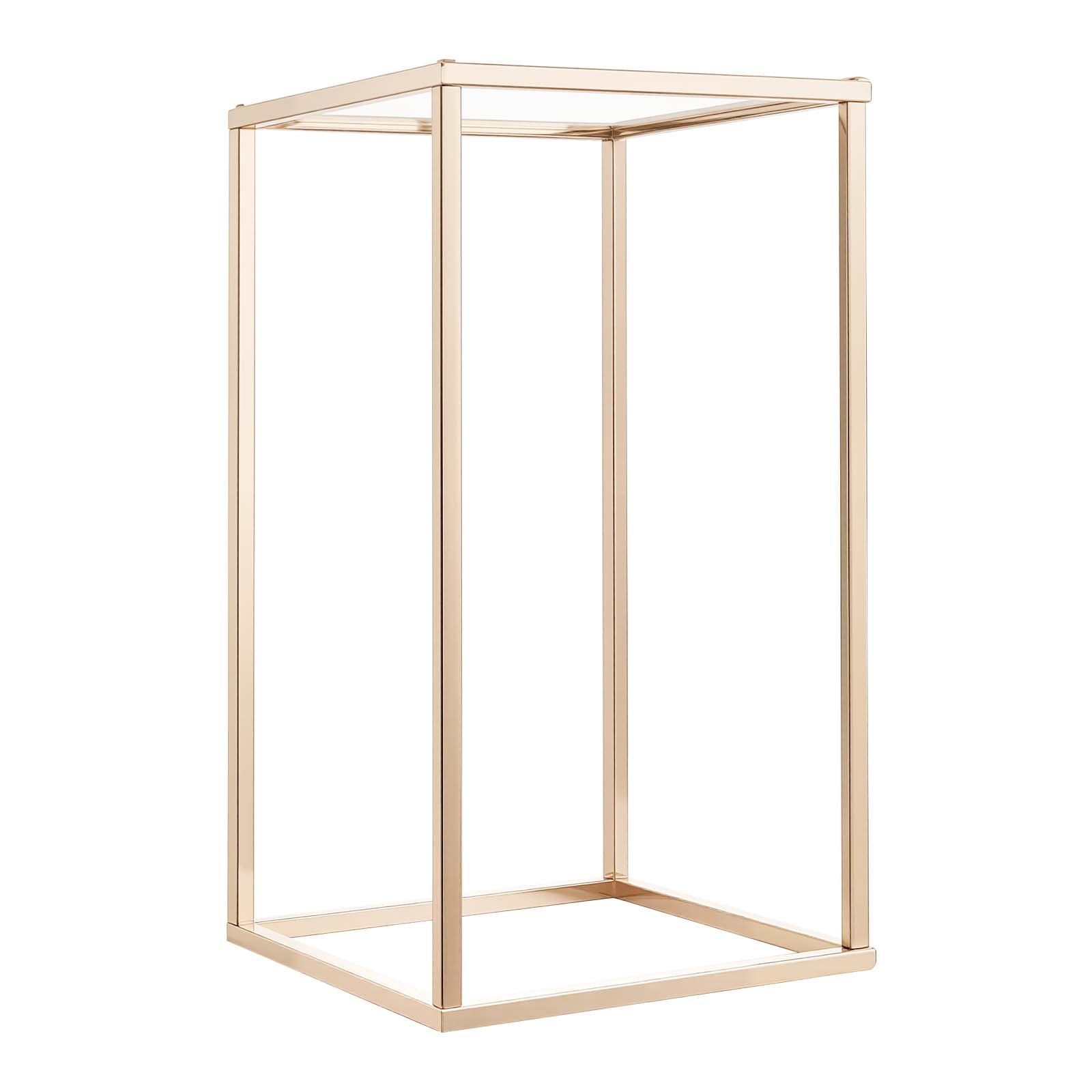 VEVOR Soporte Floral Dorado Francés para Bodas, Forma de Columna, con Laminado Acrílico, Estante Rectangular para Exhibición de Flores en Bodas, Fiestas, Cumpleaños y Hogar, Carga 15 kg, 10 Unidades