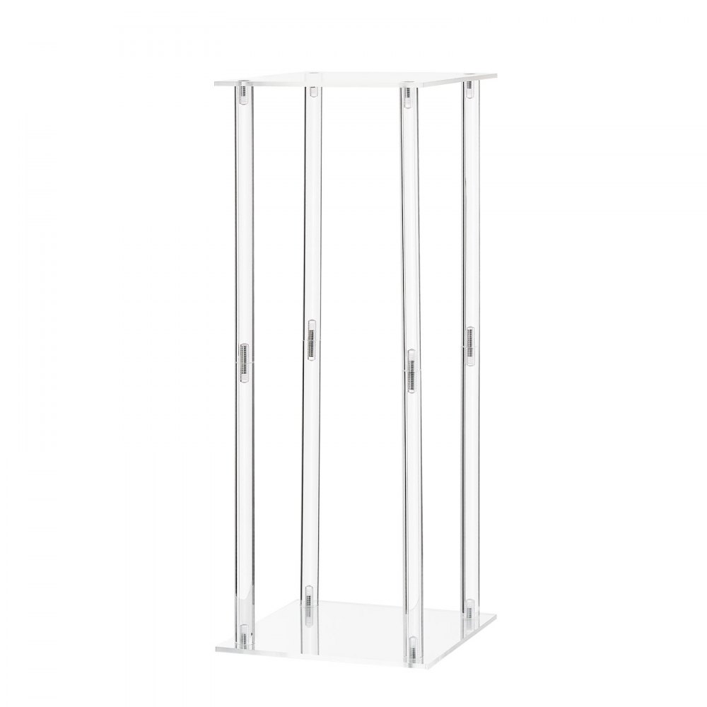 VEVOR Soporte Floral Cilíndrico para Bodas, Clásico, con Laminado Acrílico, Ideal para Bodas, Fiestas, Cumpleaños, Decoración del Hogar y Centros de Mesa, Carga 15 kg, 220 x 220 x 500 mm, 10 uds