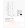 VEVOR Soporte Floral Cilíndrico para Bodas, Clásico, con Laminado Acrílico, Ideal para Bodas, Fiestas, Cumpleaños, Decoración del Hogar y Centros de Mesa, Carga 15 kg, 220 x 220 x 500 mm, 10 uds