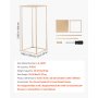 VEVOR Soporte Floral para Bodas, Taburetes Rectangulares Dorados Francés para Plantas, Soporta hasta 15 kg, Ideales para Bodas, Fiestas, Cumpleaños y Decoración de Mesas, 250 x 250 x 600 mm, 10 Piezas