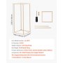 VEVOR Soporte Dorado Francés Floral para Bodas, en Forma de Columna, con Tornillos Ocultos, Estante Rectangular Cúbico para Exhibición de Flores en Fiestas Cumpleaños Hogar, 250 x 250 x 600 mm, 10 uds