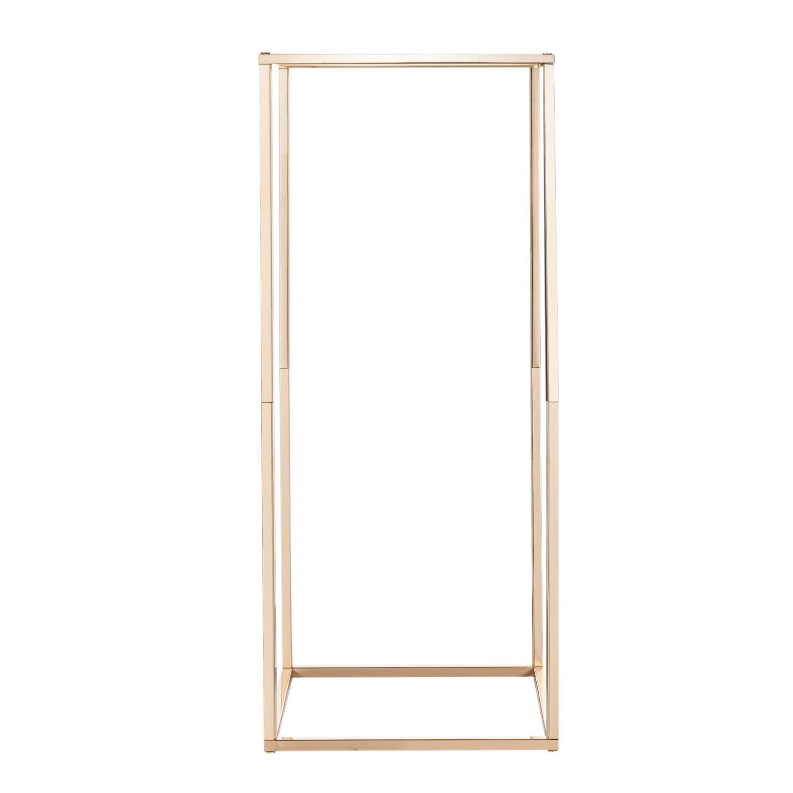 VEVOR Soporte Dorado Francés Floral para Bodas, en Forma de Columna, con Tornillos Ocultos, Estante Rectangular Cúbico para Exhibición de Flores en Fiestas Cumpleaños Hogar, 250 x 250 x 600 mm, 10 uds