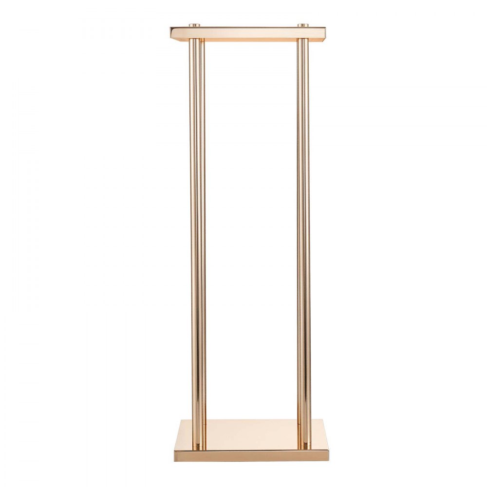 VEVOR Soporte Floral para Bodas, en Forma de Columna, con Laminado Metálico, Ideal para Bodas, Fiestas, Cumpleaños y el Hogar, Soportes Dorados Francés para Centros de Mesa, 200 x 200 x 600 mm, 10 uds