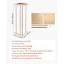 VEVOR Soporte Floral para Bodas, en Forma de Columna, con Laminado Metálico, Ideal para Bodas, Fiestas, Cumpleaños y el Hogar, Soportes Dorados Francés para Centros de Mesa, 200 x 200 x 600 mm, 10 uds
