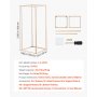 VEVOR Soporte Floral para Bodas, 10 uds, Laminado Acrílico, Estante Rectangular Dorado Francés para Exhibición de Flores en Fiestas, Cumpleaños y Hogar, Estilo Clásico y Elegante, 250 x 250 x 600 mm