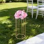 VEVOR Soporte Floral para Bodas, 10 uds, Laminado Acrílico, Chapado en Oro Francés, Estante Hexagonal Cúbico para Exhibición de Flores en Bodas, Fiestas, Cumpleaños y Hogar, 290 x 250 x 600 mm