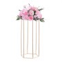 VEVOR Soporte Floral para Bodas, 10 uds, Laminado Acrílico, Chapado en Oro Francés, Estante Hexagonal Cúbico para Exhibición de Flores en Bodas, Fiestas, Cumpleaños y Hogar, 290 x 250 x 600 mm
