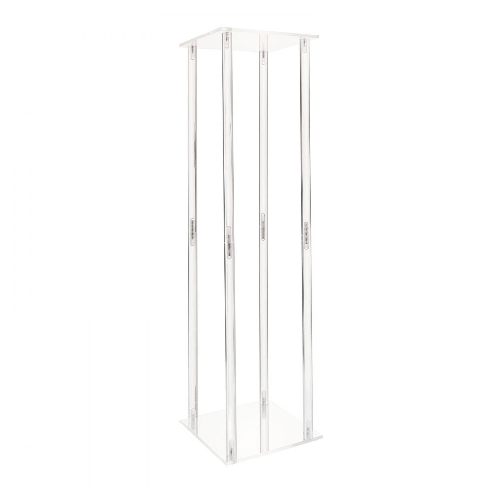 VEVOR Soporte Floral para Bodas, 10 uds, con Laminado Acrílico, Ideal para Bodas, Fiestas, Cumpleaños, Decoración del Hogar y Centros de Mesa, 200 x 200 x 800 mm, Diseño Minimalista y Elegante