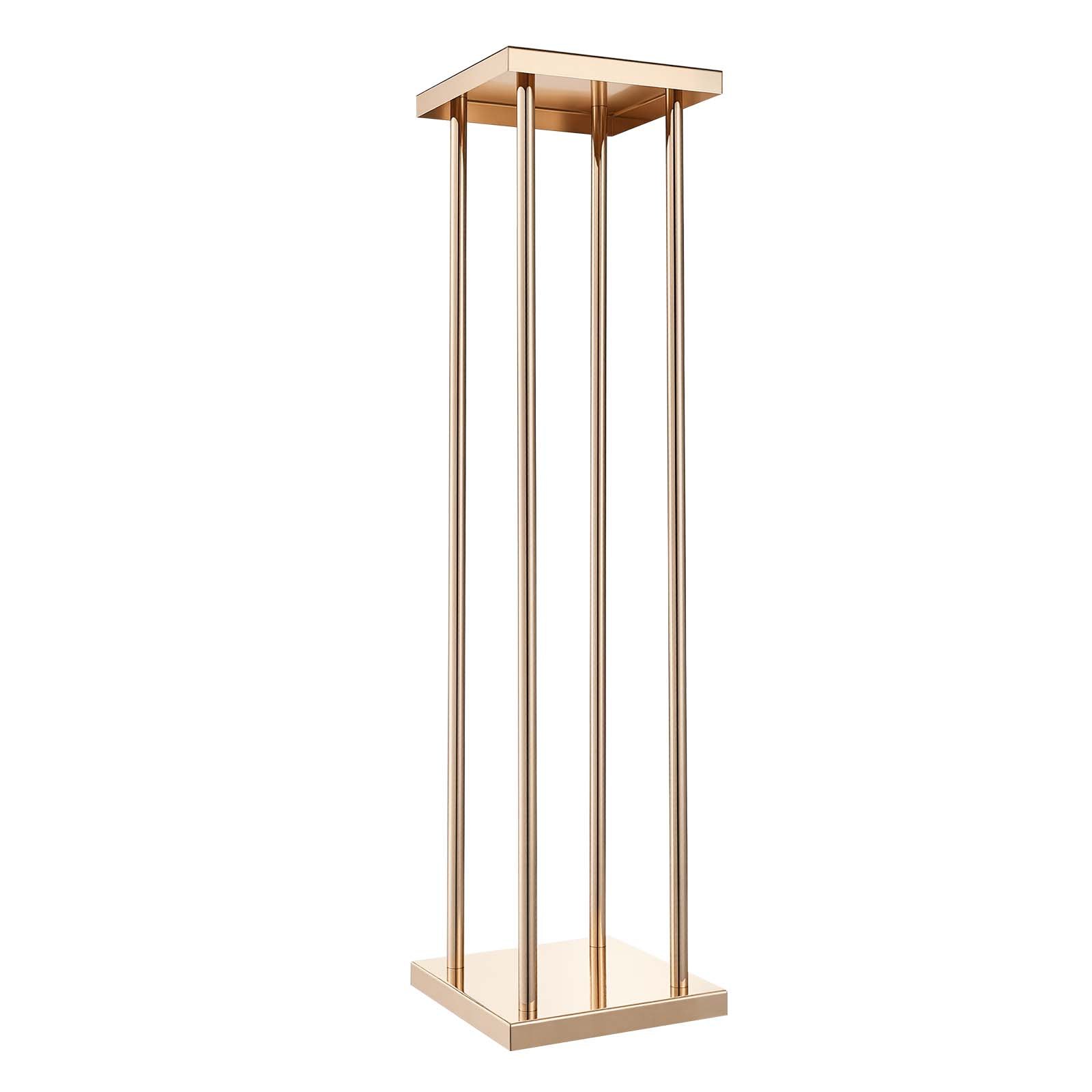 VEVOR Soporte Floral Geométrico para Bodas, 10 uds, Diseño Clásico Cilíndrico Cúbico, con Laminado Metálico, Ideal para Bodas, Fiestas, Cumpleaños y el Hogar, 200 x 200 x 800 mm, Color Dorado