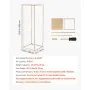 VEVOR Soporte Floral para Bodas, de Acero SPCC, 10 Piezas, con Laminado Metálico, Estante Rectangular Dorado Francés para Exhibición de Flores en Bodas, Fiestas, Cumpleaños y Hogar, 280 x 280 x 800 mm