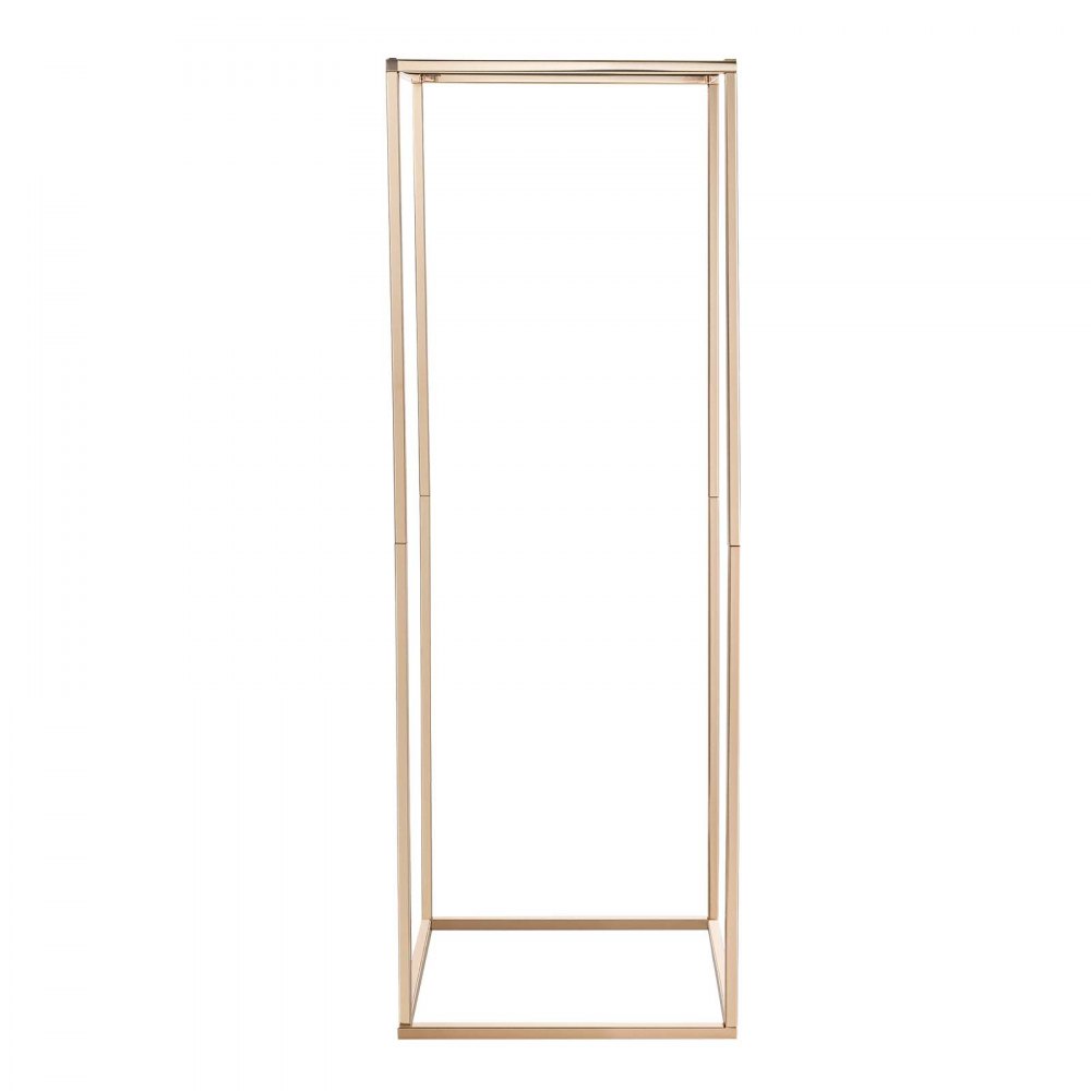VEVOR Soporte Floral Dorado Francés para Bodas, 10 uds, Elegante y Robusto, Tornillos Ocultos, Expositor Floral Cúbico Rectangular para Bodas, Fiestas, Cumpleaños y Centros de Mesa, 280 x 280 x 800 mm