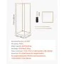 VEVOR Soporte Floral Dorado Francés para Bodas, 10 uds, Elegante y Robusto, Tornillos Ocultos, Expositor Floral Cúbico Rectangular para Bodas, Fiestas, Cumpleaños y Centros de Mesa, 280 x 280 x 800 mm