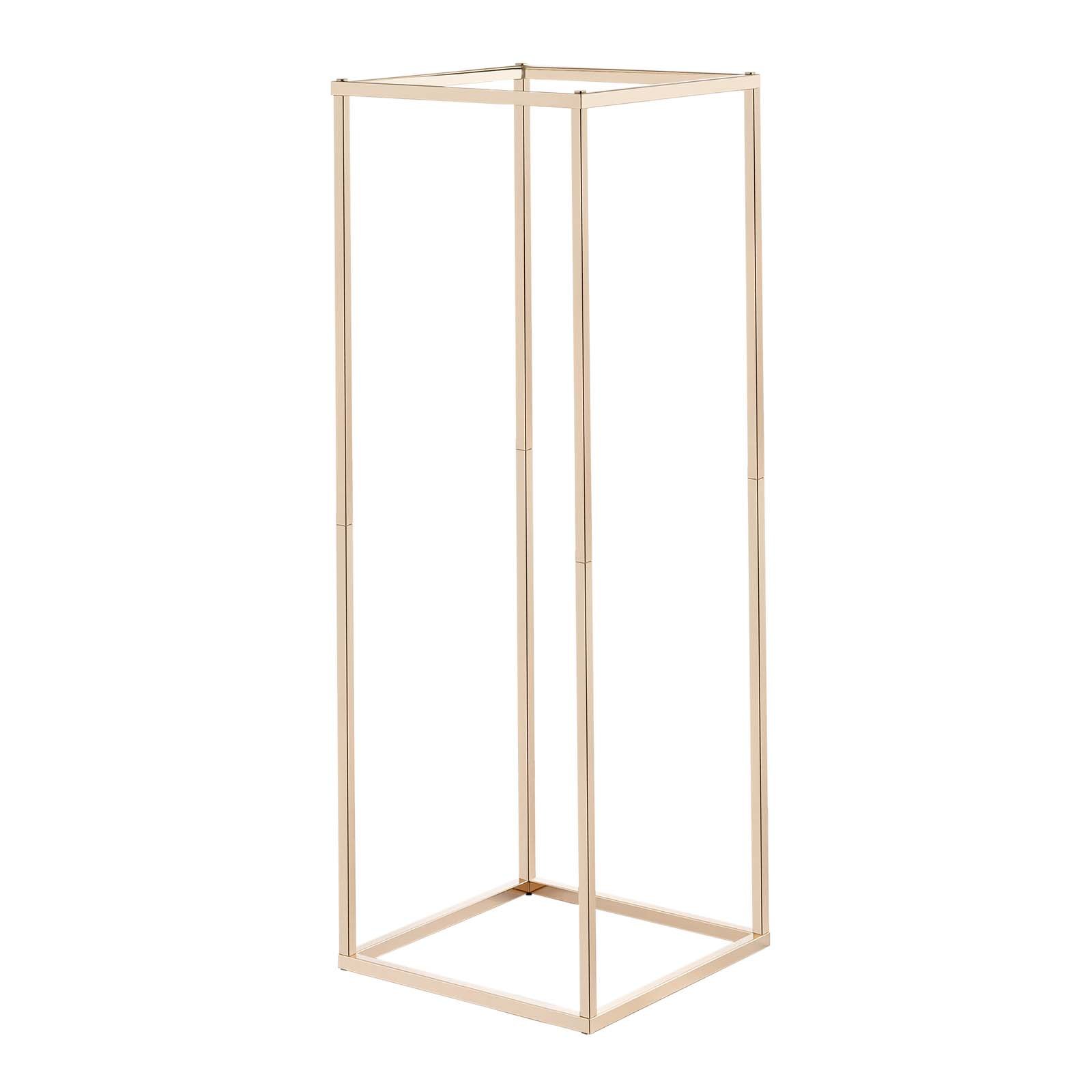 VEVOR Soporte Floral Dorado Francés para Bodas, 10 uds, Elegante y Robusto, Tornillos Ocultos, Expositor Floral Cúbico Rectangular para Bodas, Fiestas, Cumpleaños y Centros de Mesa, 280 x 280 x 800 mm