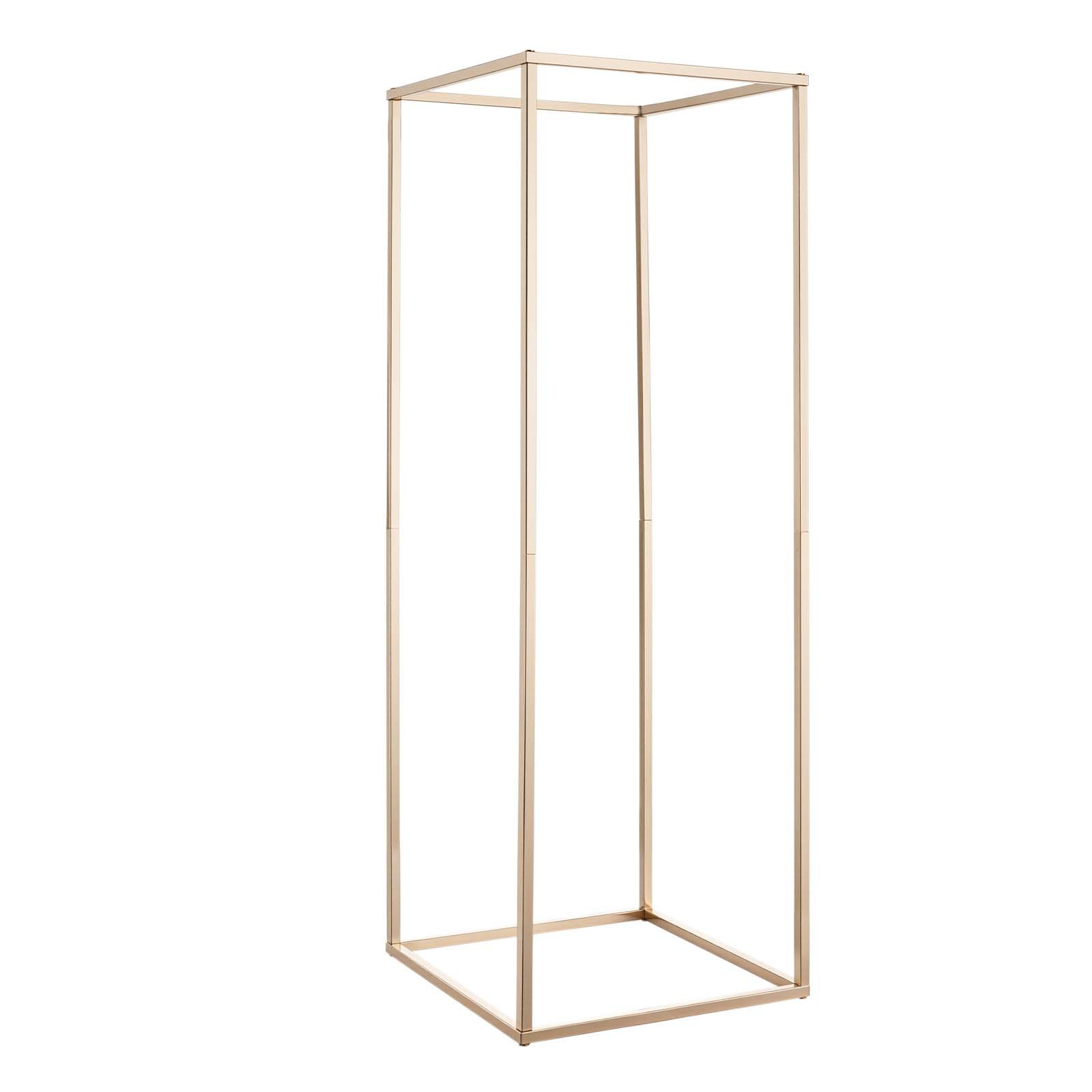 VEVOR Soporte Floral Dorado Francés para Bodas, 10 uds, Elegante y Robusto, Tornillos Ocultos, Expositor Floral Cúbico Rectangular para Bodas, Fiestas, Cumpleaños y Centros de Mesa, 280 x 280 x 800 mm