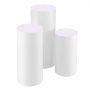 VEVOR Soporte Floral para Bodas, 3 Piezas, Pedestal Cilíndrico Redondo de 60/75/90 cm, con Tapa de PVC, Ideal para Bodas, Fiestas, Cumpleaños y Decoración Artística, Soporta hasta 15 kg