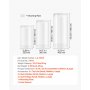 VEVOR Wedding Flower Stand, 3PCS 60/75/90cm Round Cylinder Plinth, Clear Pedestal Stand with Transparent Acrylic Lid, Cylindrical Pedestal Stands for Wedding, Party, Birthday, Art Decor