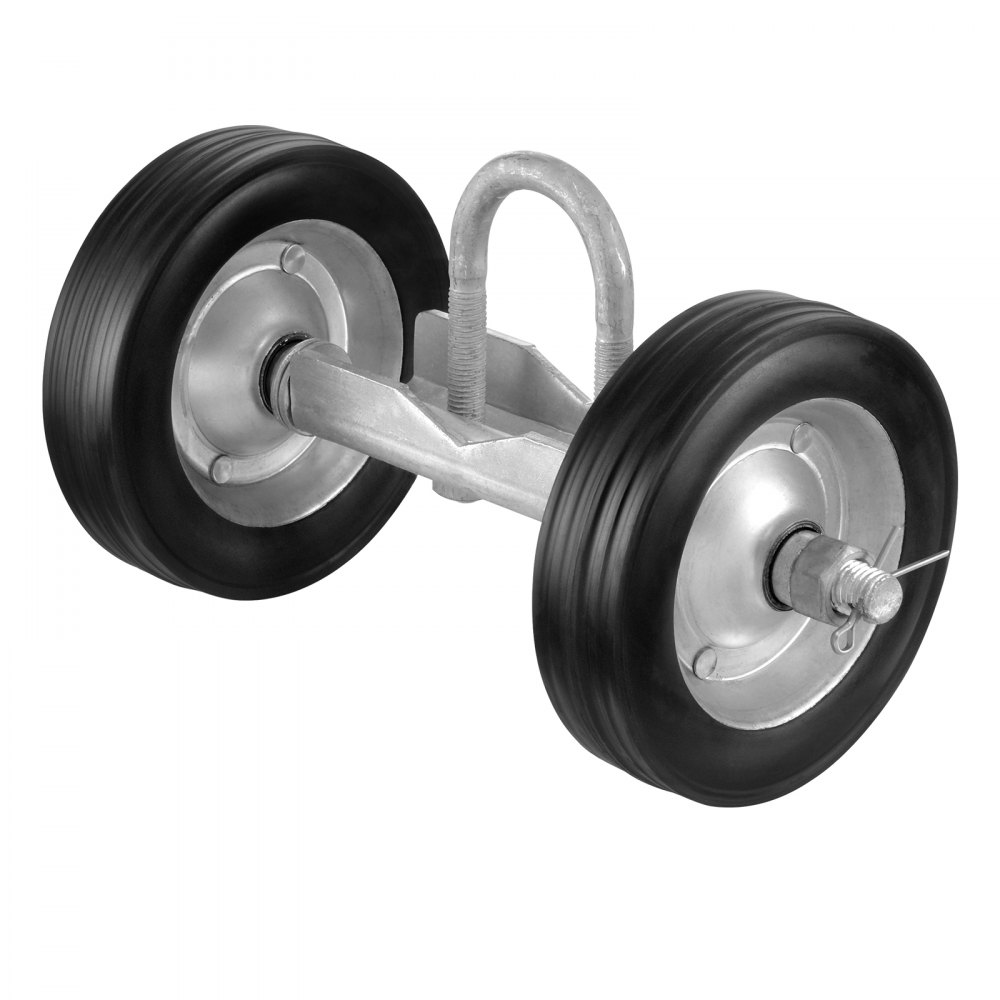 VEVOR Juego de Herrajes para Puerta Corredera 6" Rodillos Universales para Puerta Corredera Rodillo Guía de Puerta Corredera para Puertas Correderas y Puertas Enrollables Carga 600 libras, Negro