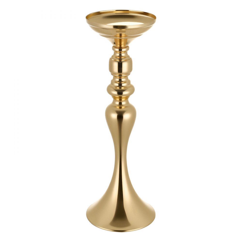 VEVOR Jarrones Decorativos, Paquete de 16 Piezas, Floreros de Candelero de Metal Dorados, Altura de 38 cm, Centro de Mesa para Boda, Estilo Clásico, Decoración para Banquete Ceremonia Fiesta Recepción