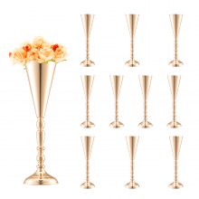 VEVOR Jarrón de Flores 43cm Forma de Trompeta para Decoración de Bodas 10 Piezas