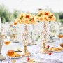 VEVOR 20 PCS 43 cm tall crystal glass flower stands for weddings, metal vases for wedding centerpieces, gold flower holders, flower stands for tables, wedding meals, parties, ceremonies, birthday events