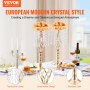 VEVOR Jarrón de Cristal Alto de 55cm para Decoración de Bodas Fiestas 10 Piezas