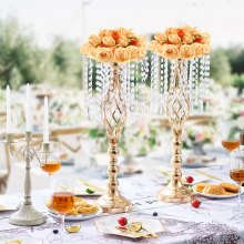 VEVOR Jarrón de Cristal Alto de 55cm para Decoración de Bodas Fiestas 10 Piezas