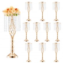 VEVOR Jarrón de Cristal Alto de 55cm para Decoración de Bodas Fiestas 10 Piezas
