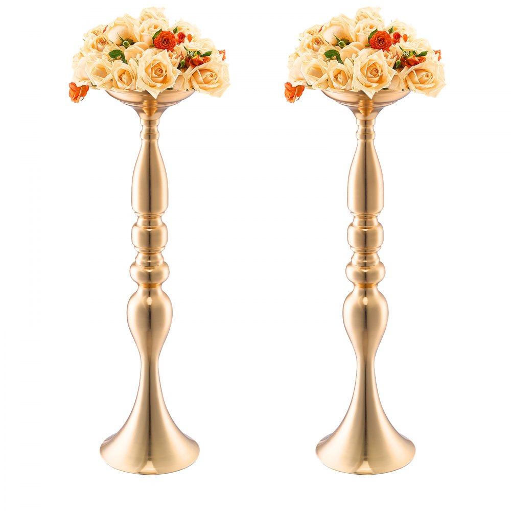 VEVOR 24 Pieces 50cm Tall Flower Vases for Weddings, Metal Wedding Table Centerpiece, Golden Flower Arrangement Stand for Tables at Wedding Receptions, Parties, Anniversaries, Ceremonies, Birthday Events