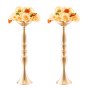 VEVOR Florero de Boda de Metal Dorado 50 cm Soporte Floral para Mesa 24 Piezas