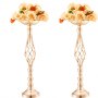 VEVOR Florero de Boda de Metal Dorado 58 cm Soporte Floral para Mesa 20 Piezas