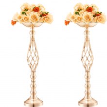 VEVOR Florero de Boda de Metal Dorado 58 cm Soporte Floral para Mesa 20 Piezas