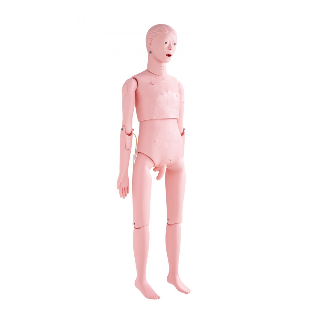 VEVOR Maniquí de Enfermería Masculino Maniquí de Cuidado del Paciente Alto de 153 cm PVC Maniquí de Entrenamiento de Enfermera Simulación Realista para Enseñanza Formación Médica de Hospital Instituto