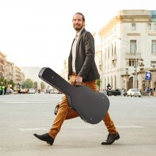 VEVOR Estuche Rígido con Forma de Calabaza para Guitarra Acústica de 39" a 41"