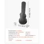 VEVOR Estuche para Guitarra Eléctrica de 39 pulgadas 99,1cm Negro de Madera, Para Guitarras Les Paul, Con Cerradura, Inserto de Espuma, Llaves, Compartimento para Accesorios, Resistente al Desgaste