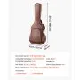 VEVOR Funda para Guitarra Acústica de 41 pulgadas 104,1 cm Marrón con Asa, Con Acolchado de Espuma, Compartimento Externo para Accesorios y Correas para Hombro, Funda de Cuero Sintético de 119,5 cm