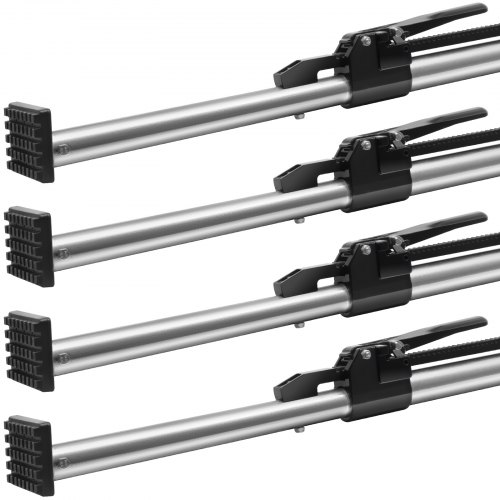 VEVOR 4 paquetes de cerradura de barra de carga con trinquete de acero de 89.5"-104.5" con almohadillas para furgoneta y camión
