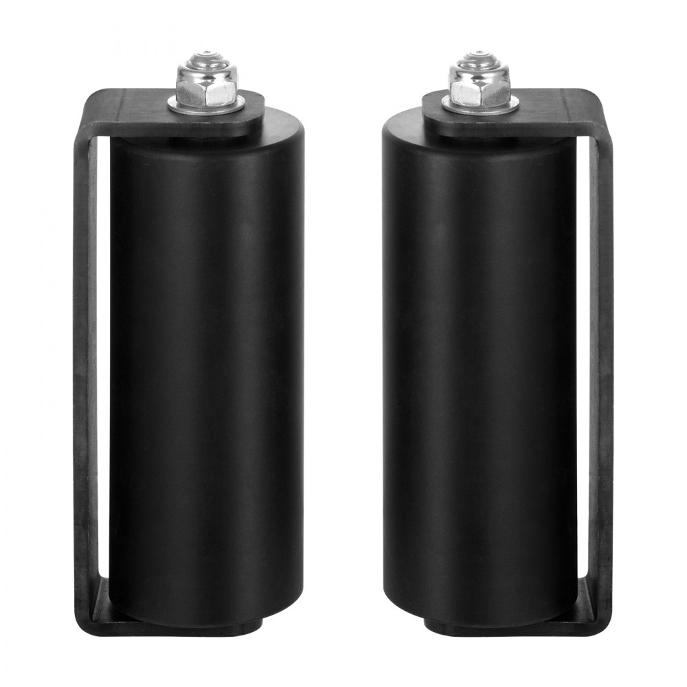 VEVOR Kit de Puerta Corrediza Enrollable, Soporte Tipo C, Rodillos Resistentes a Puertas Corredizas para Rieles de Conexión, Rodillo Guía para Puertas Corredizas y Enrollables, Negro, 188 x 60 x 69 mm