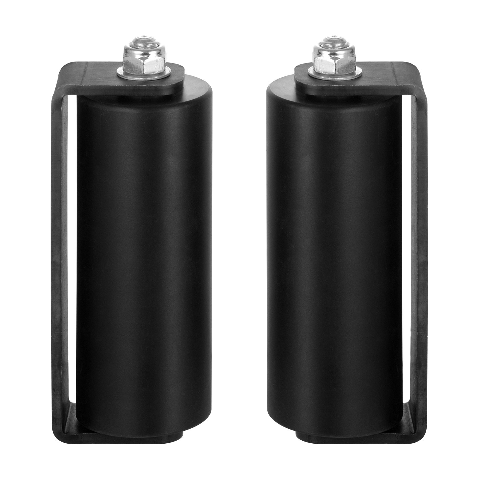 VEVOR Kit de Puerta Corrediza Enrollable, Soporte Tipo C, Rodillos Resistentes a Puertas Corredizas para Rieles de Conexión, Rodillo Guía para Puertas Corredizas y Enrollables, Negro, 188 x 60 x 69 mm