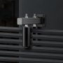 VEVOR Kit de Puerta Corrediza Enrollable con Soporte en T, Rodillos Universales Ajustables para Puerta Corrediza, Rodillo Guía Resistente Negro para Puertas Corredizas Enrollables, 260 × 257 × 102 mm