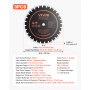 VEVOR Disco de Corte de Diamante 410 mm, Juego de 3 Piezas, Disco para Rozadora de Pared con Segmentos 2 mm, Eje 25,4 mm para Hormigón Cableado Mampostería Tuberías y Ladrillo, Núcleo de acero 65Mn