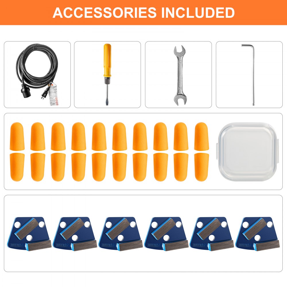 Vevor Pulidora Para Pisos De Concreto Pulidora Con Operador A Pie 25,4 Cm 220 V